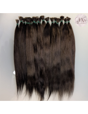 JU&NA mohair- BLACK BROWN STRAIGHT