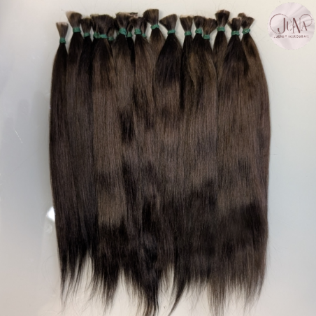 JU&NA mohair- BLACK BROWN STRAIGHT