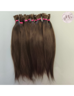 JU&NA mohair-COOL MEDIUM BROWN STRAIGHT