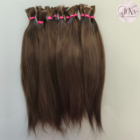 JU&NA mohair-COOL MEDIUM BROWN STRAIGHT