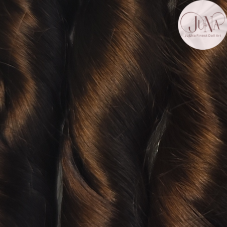 JU&NA mohair - BROWN  WAVY/CURLY