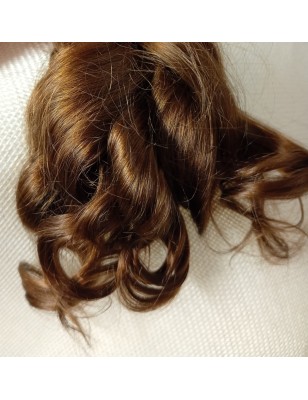 JU&NA mohair - BROWN  WAVY/CURLY