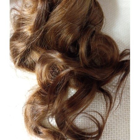 JU&NA mohair - BROWN  WAVY/CURLY