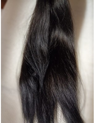 JU&NA mohair- BLACK STRAIGHT