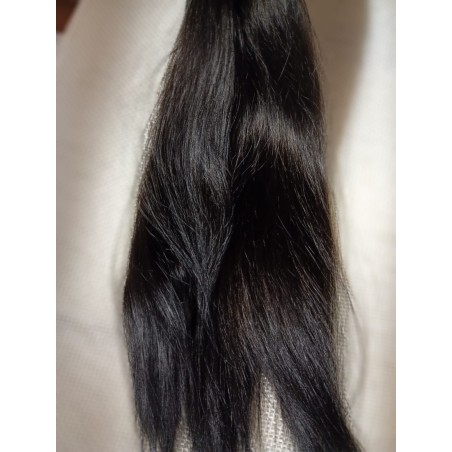 JU&NA mohair- BLACK STRAIGHT