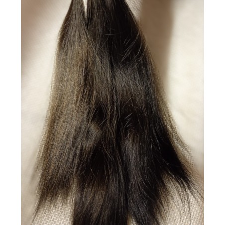 JU&NA mohair- BLACK BROWN STRAIGHT