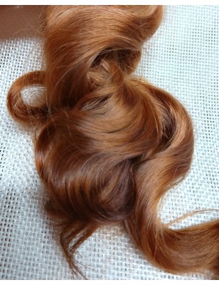 JU&NA mohair-GOLDEN BROWN WAVY/CURLY