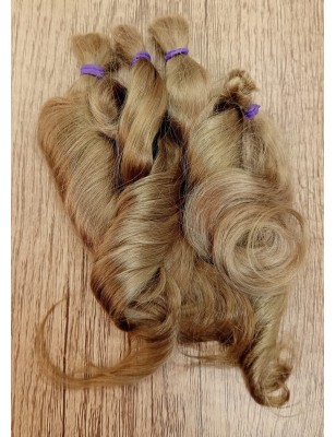 JU&NA mohair- COOL DARK BLONDE WAVY/CURLY