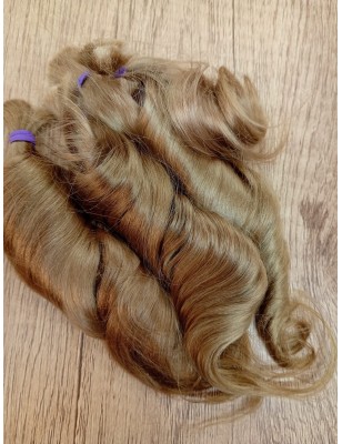 JU&NA mohair- COOL DARK BLONDE WAVY/CURLY