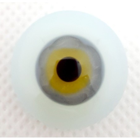 Lauscha FLAT SOFT GRAY-Sclera Blu -Iride Piccolo