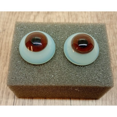 Lauscha FLAT - Sclera Blu -CHOCOLATE BROWN (vetro)