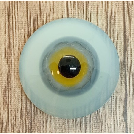 Lauscha FLAT SOFT GRAY-Sclera Blu -Iride Piccolo