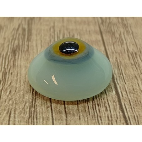 Lauscha FLAT SOFT GRAY-Sclera Blu -Iride Piccolo