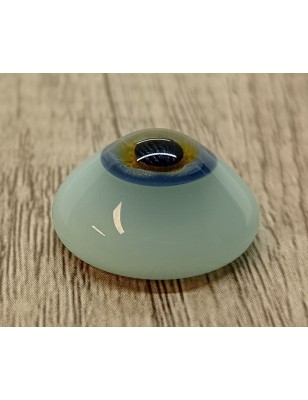 Lauscha FLAT VERY BLUE GRAY-Sclera Blu -Iride Piccolo