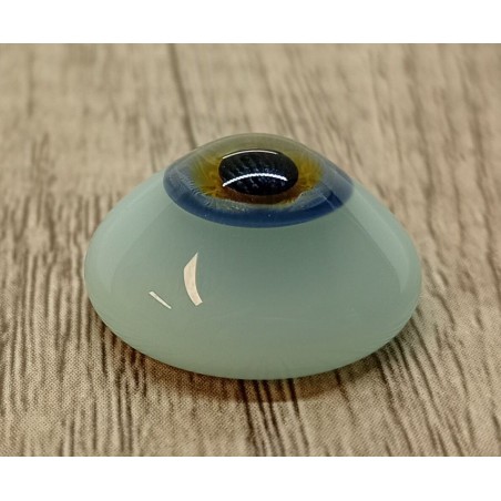 Lauscha FLAT VERY BLUE GRAY-Sclera Blu -Iride Piccolo