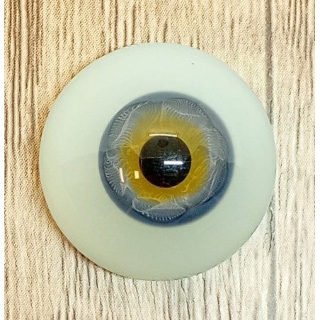 Lauscha FLAT VERY BLUE GRAY-Sclera Blu -Iride Piccolo