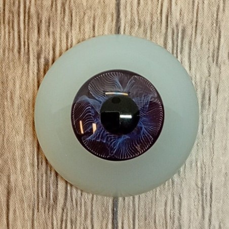 Lauscha FLAT 2 NEW ULTRA DARK NIGHT-Sclera Blu-Iride Piccolo