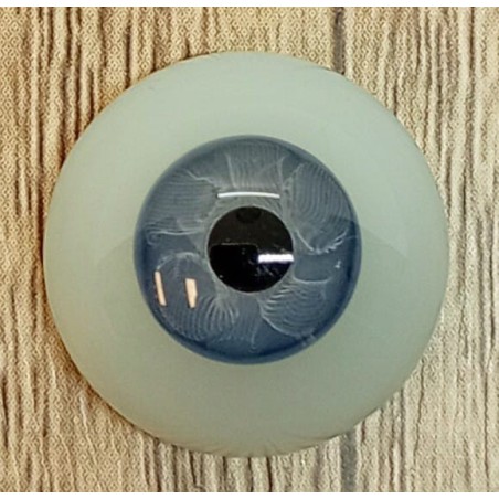 Lauscha FLAT 2 NEW BLUE GRAY-Sclera Blu-Iride Piccolo