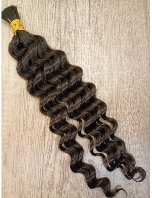 Capelli Umani Ricci - Medium Brown