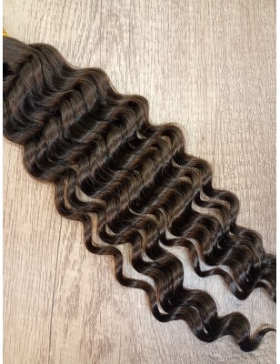 Capelli Umani Ricci - Medium Brown