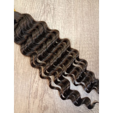Capelli Umani Ricci - Medium Brown