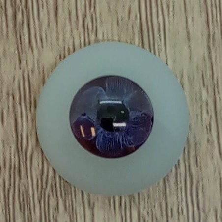 Lauscha FLAT 2 NEW ULTRA DARK NIGHT-Sclera Blu-Iride Piccolo