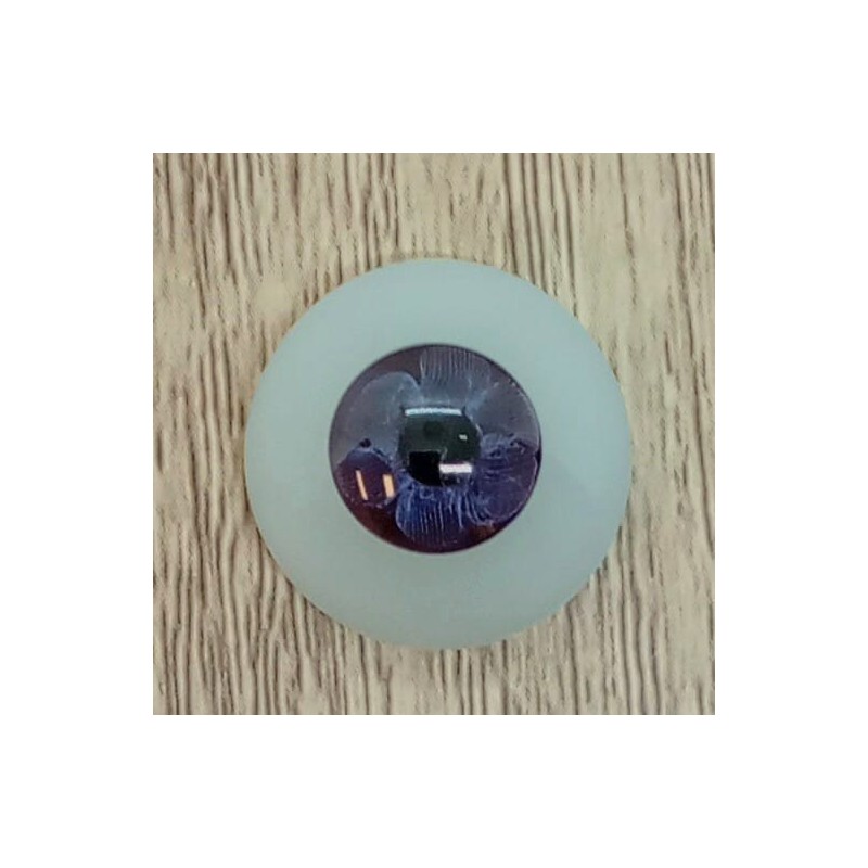 Lauscha FLAT 2 NEW ULTRA DARK NIGHT-Sclera Blu-Iride Piccolo