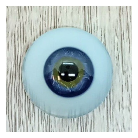 Lauscha FLAT DARK BLUE-Sclera Blu -Iride Piccolo