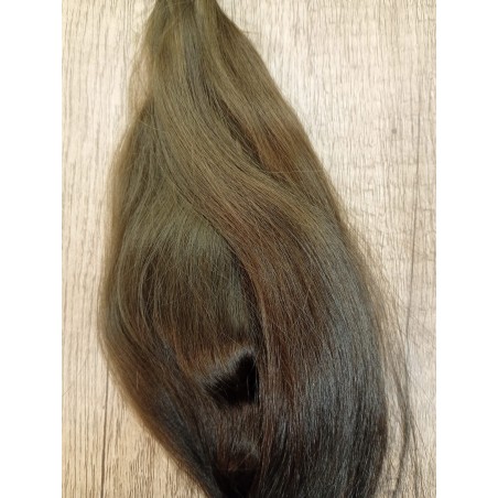 JU&NA mohair-COOL DARK BROWN STRAIGHT