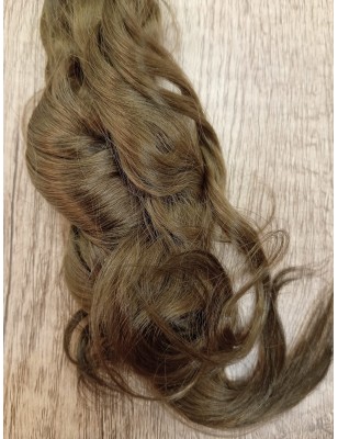 JU&NA mohair- COOL BROWN WAVY/CURLY