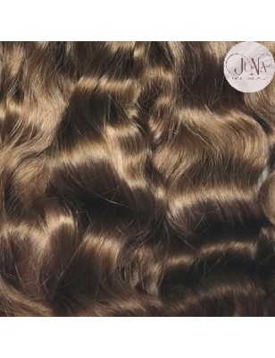 JU&NA mohair- COOL BROWN WAVY/CURLY