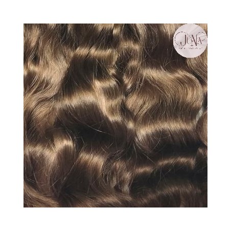 JU&NA mohair- COOL BROWN WAVY/CURLY