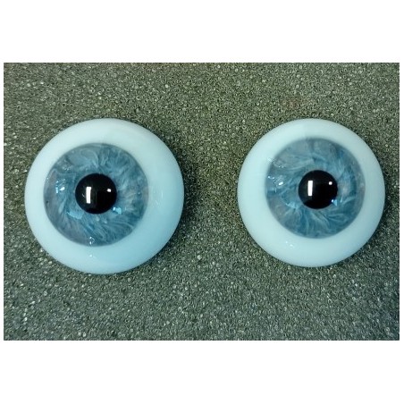 Lauscha BeBaby Design - Sclera Blu - MINERAL GREY BLUE 20 mm - 2a scelta