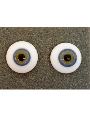 Lauscha FLAT-BLUE GRAY 19/20 mm - Small Iris -Seconds