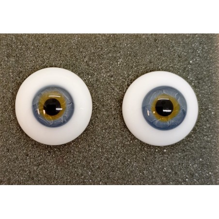 Lauscha FLAT-BLUE GRAY 19/20 mm - Small Iris -Seconds