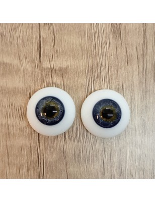 Lauscha FLAT - DARK BLUE 20 mm - Iride Piccolo -2a Scelta