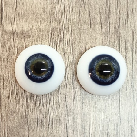 Lauscha FLAT - DARK BLUE 20 mm - Iride Piccolo -2a Scelta