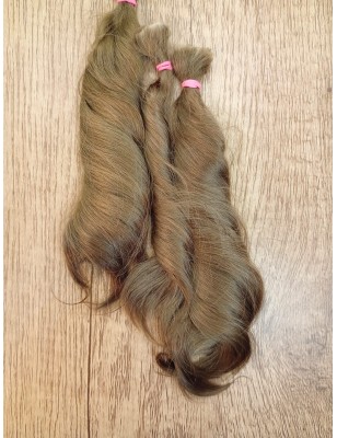 JU&NA mohair- COOL MEDIUM BROWN WAVY/CURLY