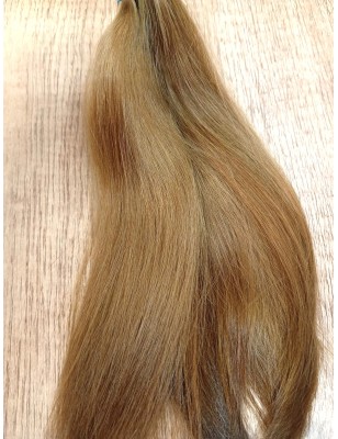 JU&NA mohair-LIGHT BROWN STRAIGHT