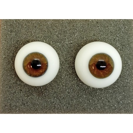 Lauscha Bebaby Design 3D Castano Luminoso - 19/20 mm - Iride piccolo - 2a scelta