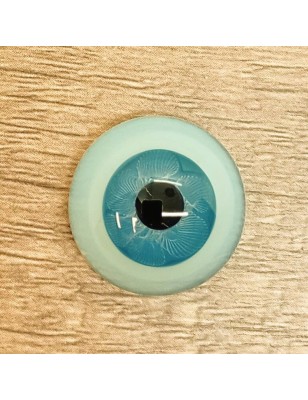 Lauscha FLAT 2 NEW - Blue sclera - ACQUAMARINA (glass)