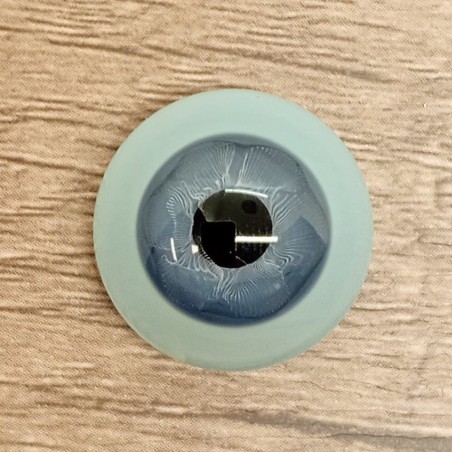 Lauscha FLAT 2 NEW - Blue sclera - BLUE GREY (glass)